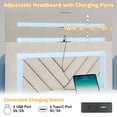 thumbnail image 5 of Fastroby Twin Upholstered Bed Frame with LED Headboard & Storage Drawer, No Box Spring Required, 5 of 9