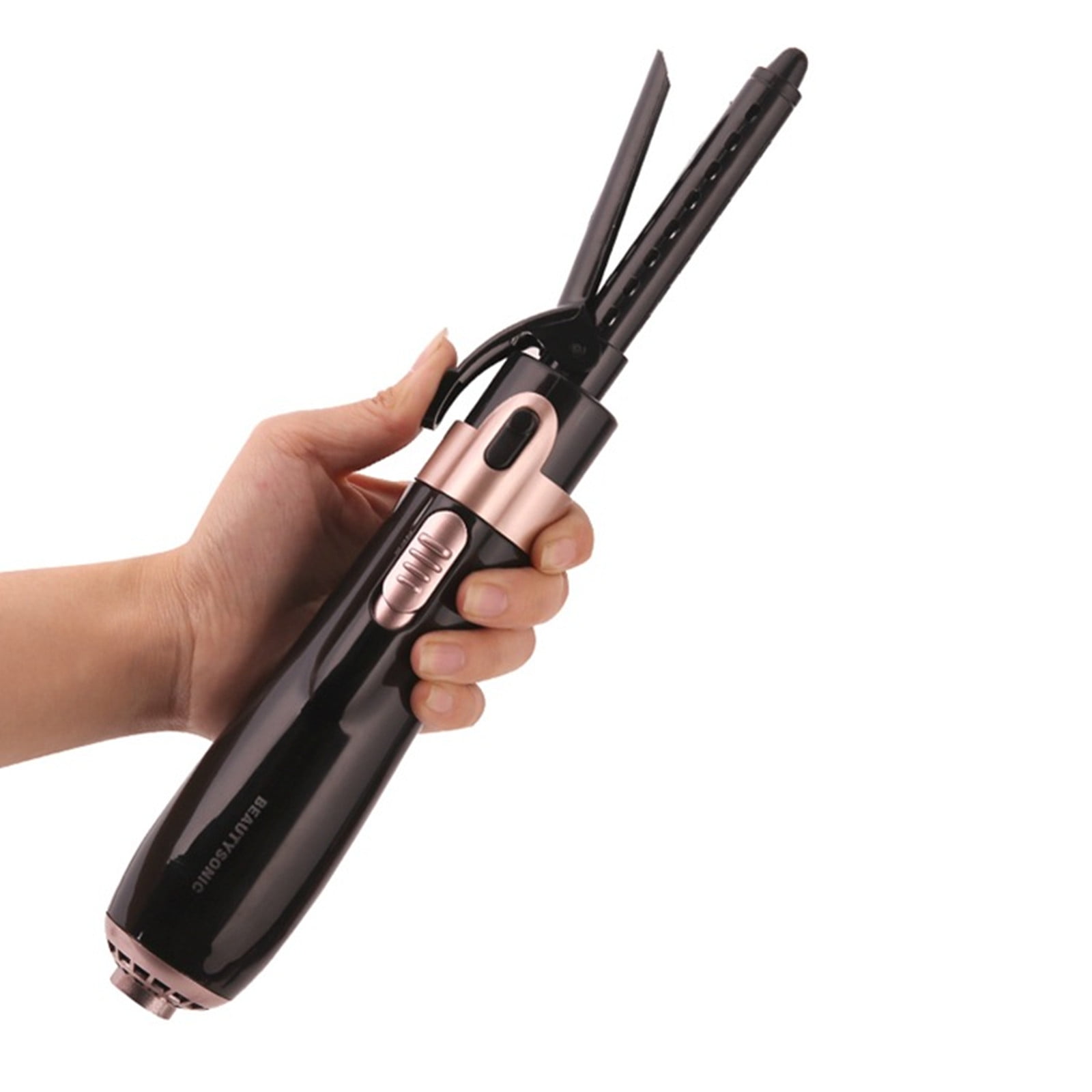 SPOORYYO Hair Dryer with Brush - Auto-Rotate Detangle Hot Brush with 4 Heads for Drying, Straightening, and Volumizing