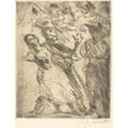thumbnail image 2 of Lovis Corinth 15x18 Gold Ornate Wood Frame and Double Matted Museum Art Print Titled - Cavaliers with a Woman, Probably 1923, 2 of 4