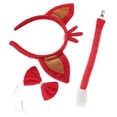 thumbnail image 3 of 1 Set Cute Fox Ears Headband And Tail Set With Bow Tie Animal Ears Headband Halloween Party Decorations For Kids Adults Cosplay Stage Performance, 3 of 4