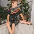 thumbnail image 4 of Balery Floral Dreamcatcher Elegance Conjunto de Pijama Infantil de Manga Corta con Estampado – Ropa de Dormir de Algodón Suave-4X-Large, 4 of 6