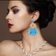thumbnail image 2 of Pendientes de ratán bohemio clásico Geométrico Hecho a mano Hoop Hoop Moda Atractiva Oreja Colgantes para Mujeres Niñas Azul 2 paquetes Methold AP008668-01B, 2 of 5