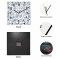 thumbnail image 2 of Blue Flower Wooden Wall Clock Silent Non Ticking, Vintage Farmhouse Boho Leaf Spring Summer Square Wall Clocks Battery Operated, Decor Clock for Home Office, Living Room, Kitchen, 12 Inch, 2 of 9