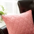 thumbnail image 3 of Home Soft Things Quilted Micromink 4 Piece Throw Pillow Cover Set - Coral Spice - 20" x 20", 3 of 5