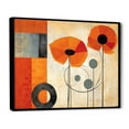 thumbnail image 2 of Designart "Cubic Flowers In Bold Orange II" Modern Geometric Floater Framed Canvas Prints, 2 of 5