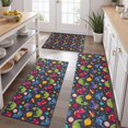 thumbnail image 2 of Colorful Dinosaurs Spaceships Planets Pattern Kitchen Rugs Sets Of 3,Kitchen Runner Rugs Non Skid Washable,Decorative Kitchen Floor Mats for Kitchen,Sink,Laundry,17"x30"+ 17"x47" + 17"x59", 2 of 6