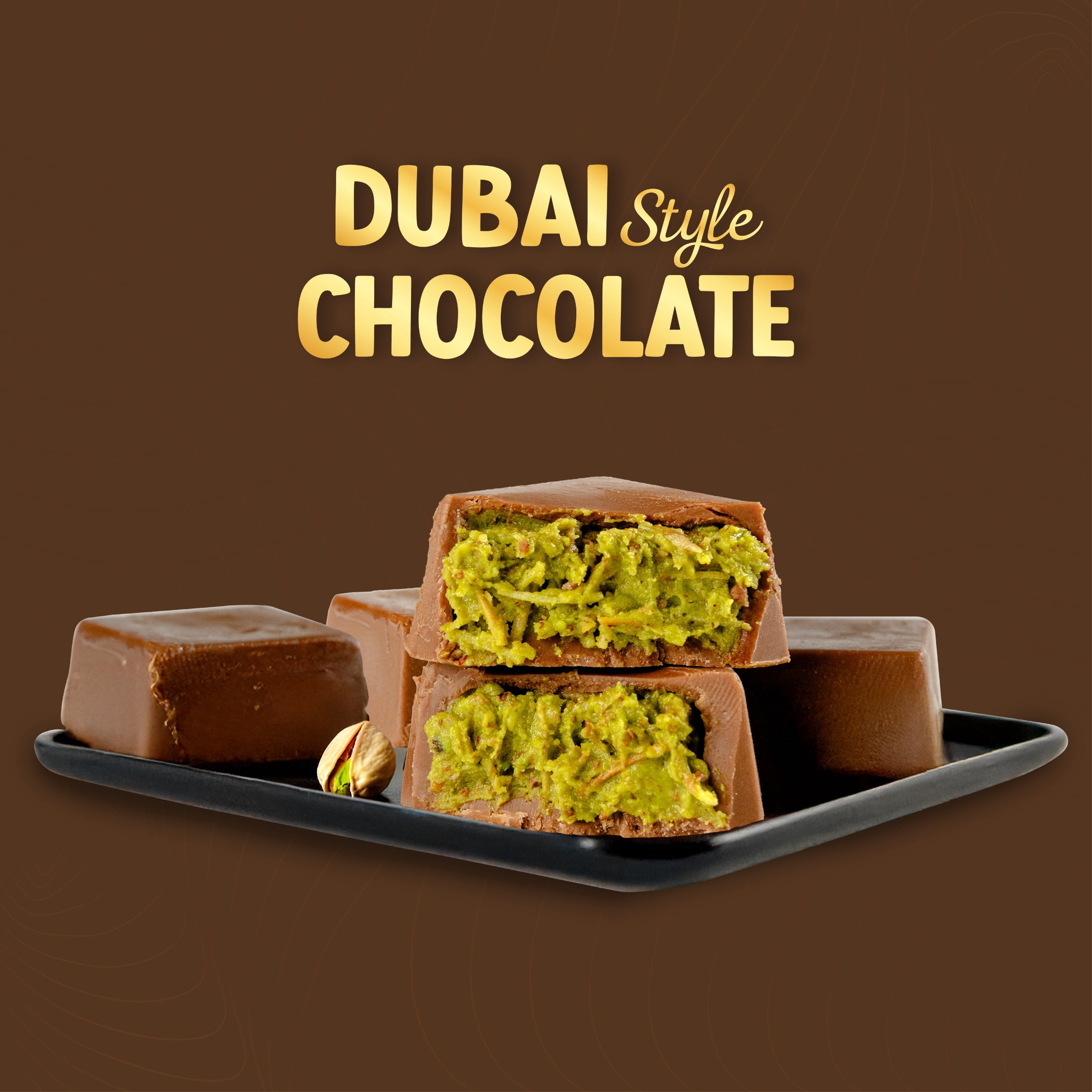 Dubai Style Chocolate with Kadayif & Pistachio Indulgent Treat by Rolling Pin Snacks