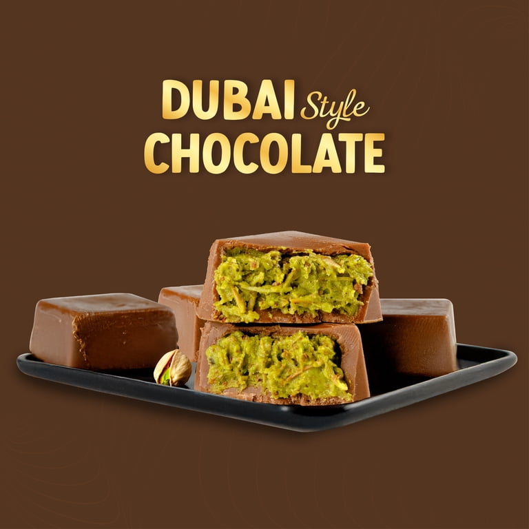 Dubai Style Chocolate with Kadayif & Pistachio Indulgent Treat by
