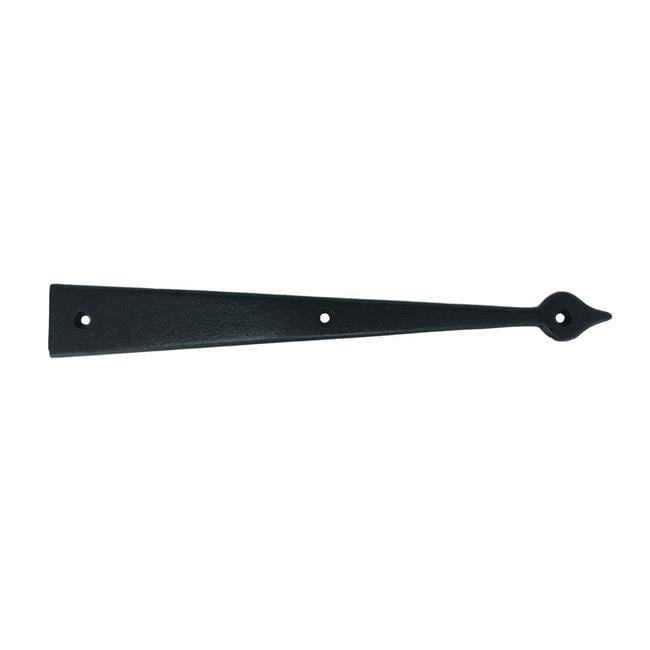 Wood Shutter Hardware 301488645 Large Faux Strap Hinge, Black