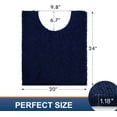 thumbnail image 2 of Smiry Chenille U-Shaped Toilet Bathroom Rugs, Soft Absorbent Non-Slip Contoured Carpet, Machine Washable Bathroom Mats, 20"X24", Navy Blue, 2 of 7