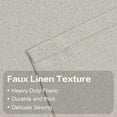 thumbnail image 2 of 108 Inches Extra Long Linen 100% Blackout Curtains for Bedroom - Ivory Beige Energy Saving Thermal Insulated Burlap Textured Curtain Drapes for Country Villa(Set of 2 Panels,W 52 x L 108 Inch), 2 of 15