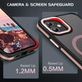 thumbnail image 3 of VENINGO Magnetic Phone Case for iPhone 12 & iPhone 12 pro , Compatible with Mag-safe, Translucent Matte Shockproof Scratch Resistant and Fingerprint Resistant Phone Case，Pink, 3 of 8