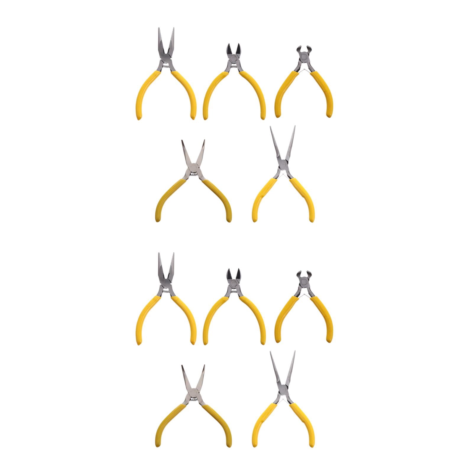 OUNONA 10 pcs  Mini DIY Jewelry Pincer Accessories Handmade Craft Clamp Beading Tools