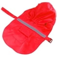 thumbnail image 2 of Impermeable ajustable con capucha para perros, impermeable y reflectante, chaqueta impermeable para perros, ropa de lluvia para perros pequeños, medianos y grandes (XL, rojo)., 2 of 4