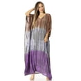 thumbnail image 5 of Sakkas Tacy Women's Casual Boho Summer Maxi Dress Caftan Kaftan Cover-up LougeWear - 25-Brown - One Size Regular, 5 of 5