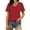 Red, variant on Plain T Shirts for Women Summer Short Sleeve V Neck Casual Loose Tshirts Lightweight Breathable Basic Tees