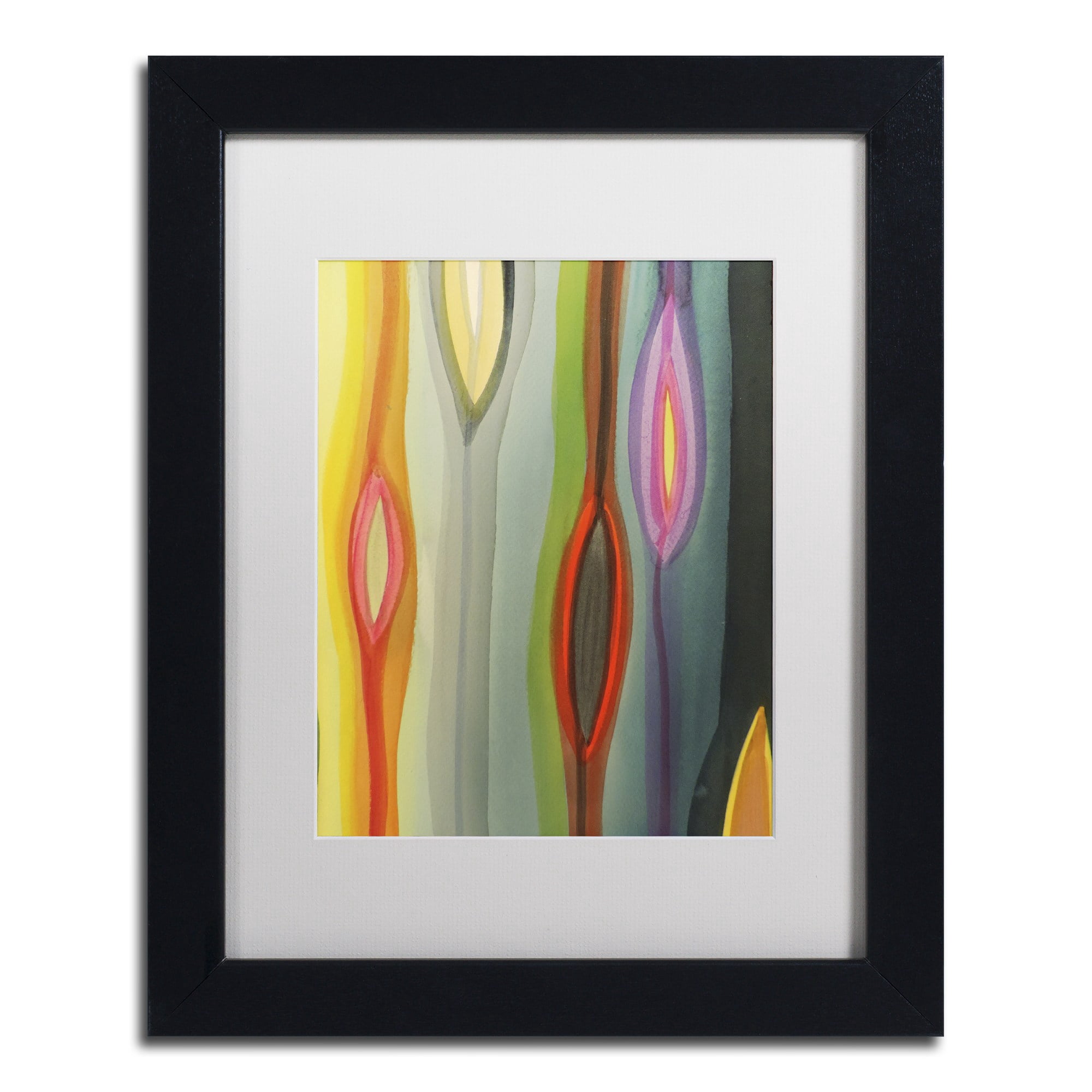 Trademark Fine Art "Hiatus II" Canvas Art by Sylvie Demers, White Matte, Black Frame