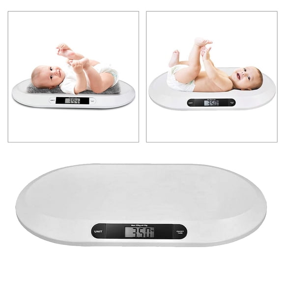 Báscula Eléctrica para Bebés Cómoda Y Pesada con 3 Modos de Pesaje (kg / Lb / St), 44 (lbs) de Capacidad Báscula Digital Precisa para Bebés, Niños Peq Macarena Báscula estable electrónica