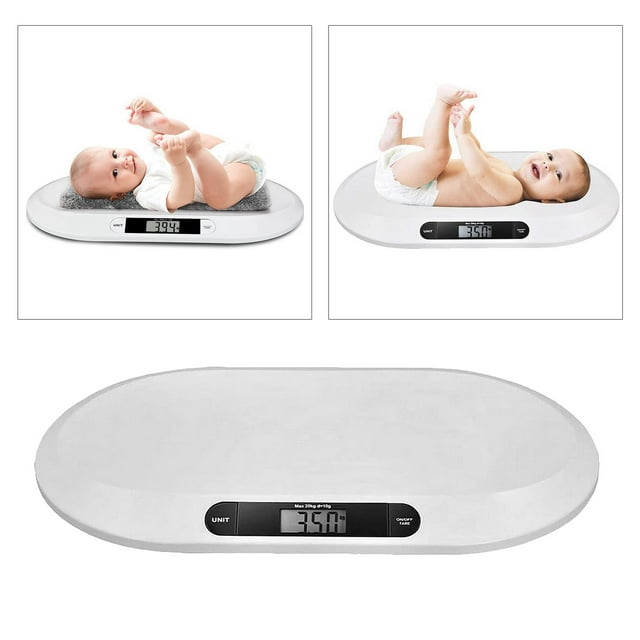 Báscula Eléctrica para Bebés Cómoda Y Pesada con 3 Modos de Pesaje (kg / Lb / St), 44 (lbs) de Capacidad Báscula Digital Precisa para Bebés, Niños Peq Macarena Báscula estable electrónica