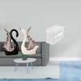 thumbnail image 2 of estatua de cisne,Figuras de cisne,estatuas,decoración del hogar,fiesta de bodas,estuche de pañuelos,Caja de almacenamiento de papel higiénico de pared,Toallero de papel higiénico acrílico, 2 of 8