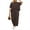 Dark brown, variant on Women's Plus Size 2 Piece Outfits Casual Top and Wide Leg Pants Loose Pants Lounge Set