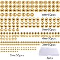 thumbnail image 3 of 250pcs Golden Plated Smooth Round Ball Spacer Beads Brass Rondelle Loose Beads with A Plastic Box for DIY Bracelet Necklace Earrings Jewelry Making, 5 Sizes, 3 of 8