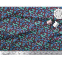 Soimoi Cotton Voile Fabric Leaves & Floral Clip Art Print Fabric by the Yard 42 Inch Wide