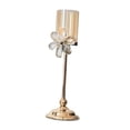 thumbnail image 2 of Portavelas de cristal con forma de pétalo, centro de mesa, decoración del hogar, candelabro de Pilar delicado, regalo de inauguración de la casa para L, 2 of 9