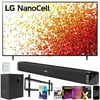 LG 75NANO75UPA 75 Inch 4K Nanocell TV (2021 Model) with Deco Soundbar Bundle