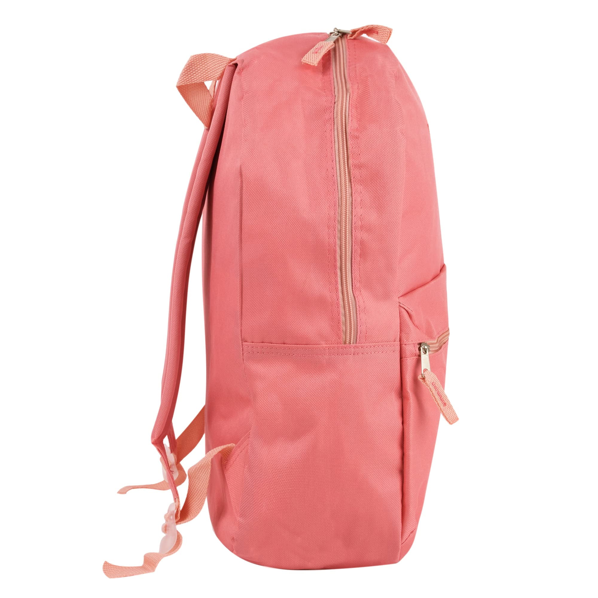 24 Pack of Bulk Wholesale 17”L Classic Pastel Color Backpacks with 20 Piece Stationary Kits Containing 1 Notebook, 1 Folder, 3 Pencils, 3 Pens, 1 Pencil Sharpener, 2 Erasers & More!