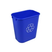Busch Systems 14 Quart Deskside Recycling & Waste Basket Indoor Bin - 3.5 G - Royal Blue - Mobius Loop