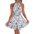 thumbnail image 5 of Baqcunre Women's 2025 New Casual Style Elegant Leopard Print Ruffled Dress for Spring & Summer, 1Pc Dress White XL, 5 of 5
