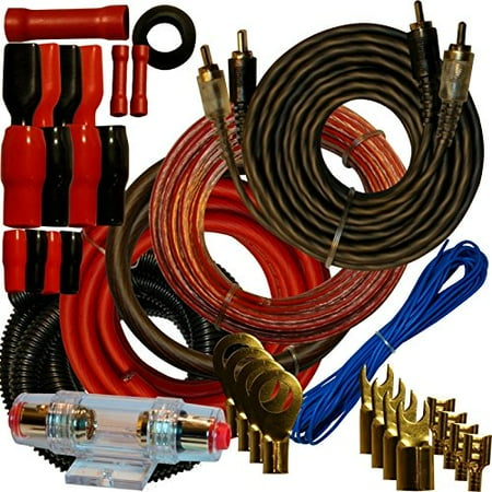 4 Gauge Amplfier Power Kit for Amp Install Wiring Complete RCA Cable RED (Best House Wiring Cables India)