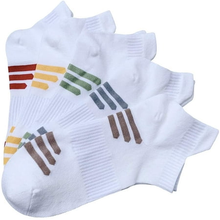 

SereneSimple Women s Thin Mesh Slub Breathable Mid-Cut Socks 5-Pair (White/Assorted Medium)