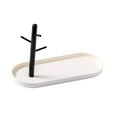 thumbnail image 2 of Organizador de platos para joyas, expositor de joyas, bandeja decorativa de moda para entrada. Blanco individual, 2 of 9