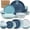 Seascape, variant on 16-piece Premium Wheat Straw Dinnerware Sets for 4 - Unbreakable Dishwasher & Microwave Safe Plastic Plates and Bowls Sets - Patio, Outdoors, RV, Camping Dishes - Moonlight