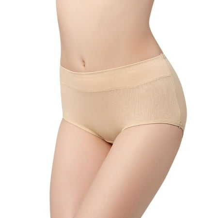 DQRPSEETB Womens High Waisted Cotton Underwear Ladies Soft Full Briefs Panties Womens Underwear Tummy Control Ladies Panties