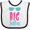 White and Black, variant on Inktastic Big Sister, Older Sister, Sunglasses, Sibling Girls Baby Bib