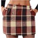 thumbnail image 2 of TaTaai Women Casual Fashion Check Print High Waist Pencil Skirt Tight Slim Fit with Zipper Fake Pockets Button Decor Comfortable Skirt for Daily Life Gift, 2 of 9