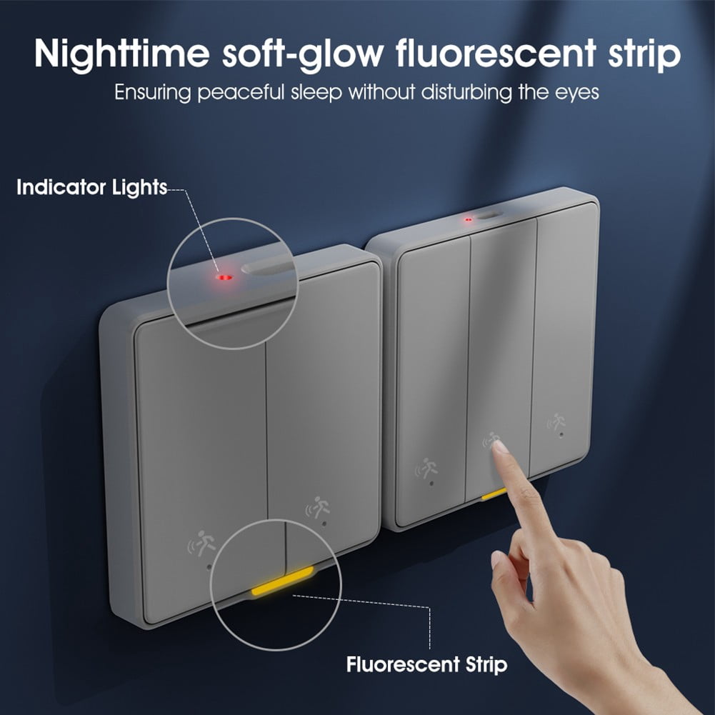 For Tuya For Zigbee 1/2/3 Gang Human Motion-Sensing Smart Wall Secure Switch