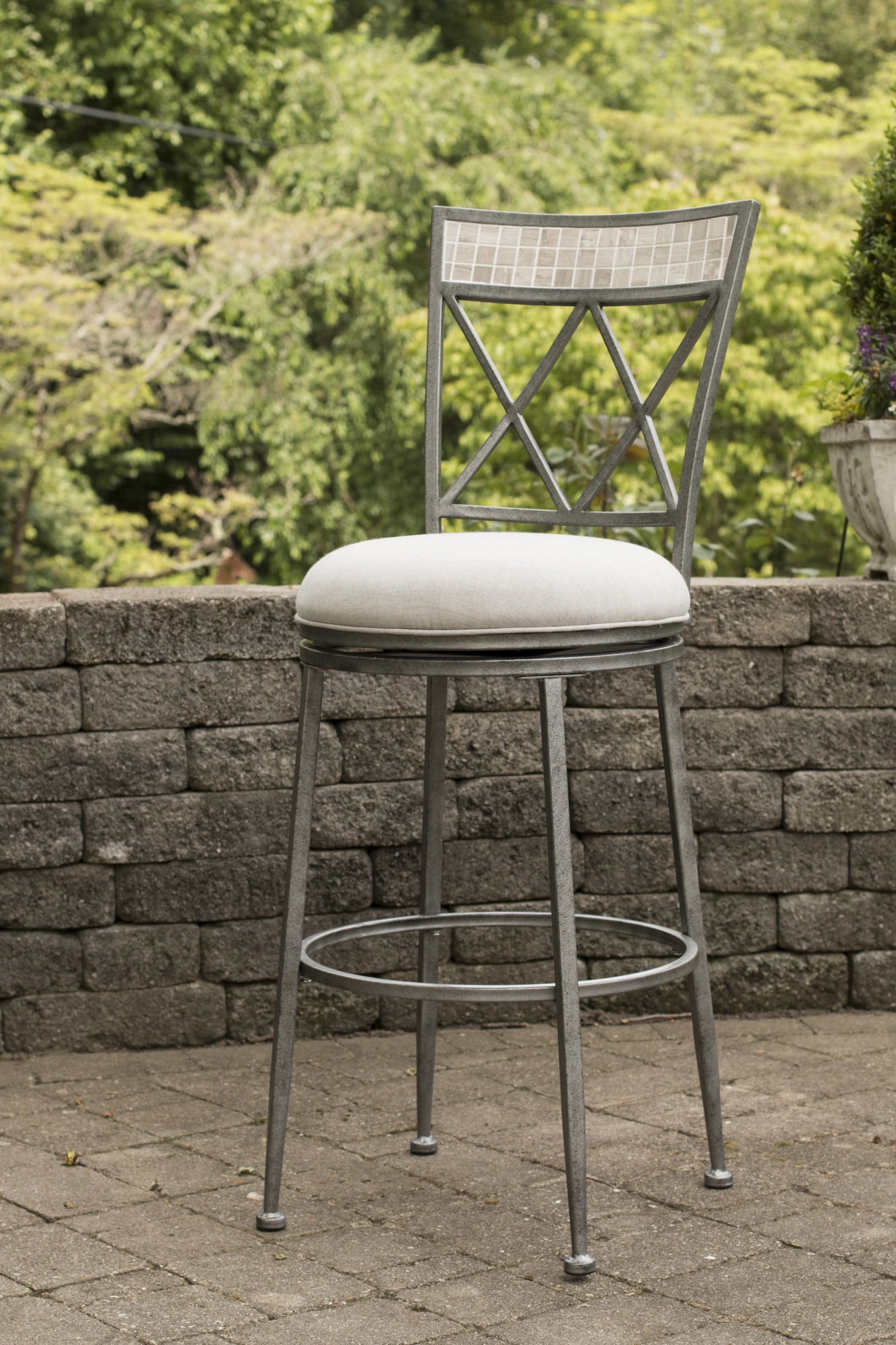 Hillsdale Furniture Milestone Metal Counter Height Swivel Stool, Aged