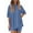 Blue, variant on Women's two-piece casual suit summer casual loose shirt cycling shorts match airport travel wear