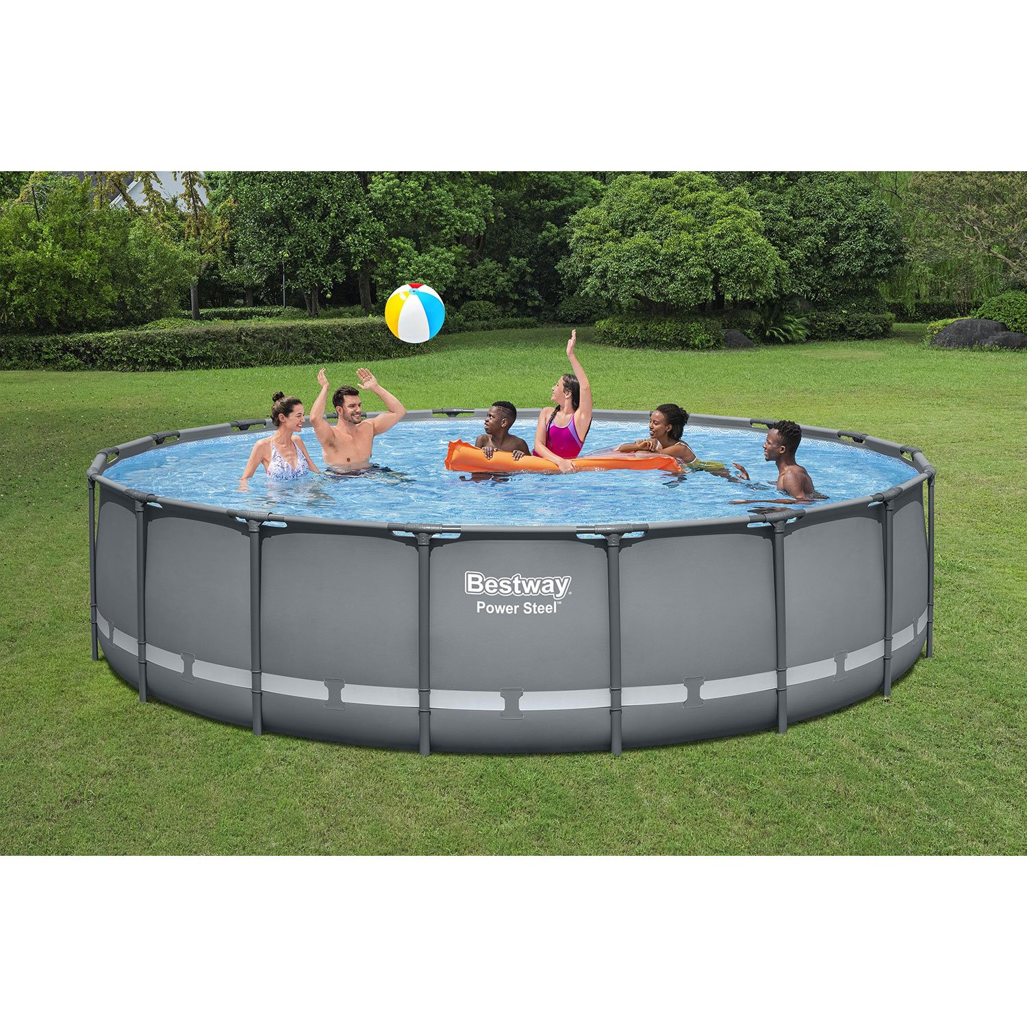 Bestway Power Steel 18’ x 48” Round Above Ground Pool Set