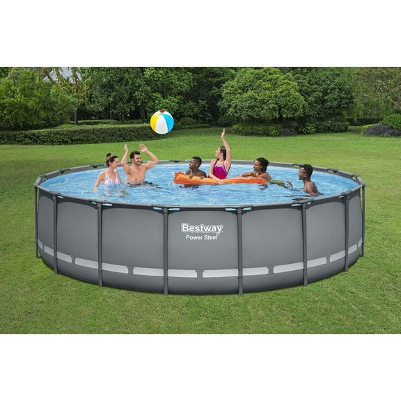Bestway Power Steel 18’ x 48” Round Above Ground Pool Set