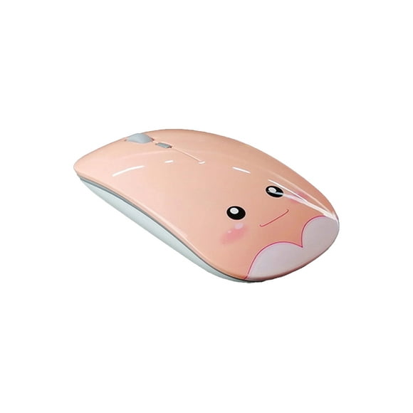 Portable 800/1200/1600 DPI Bluetooth-compatible 5.0 Wireless Cute Mouse Computer Accessory - Pink Bluetooth#