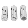 thumbnail image 4 of Juego de 3 saleros y pimenteros de acero inoxidable con 3 orificios para dispensador de especias, recipiente para condimentos, botella para cocina y exterior., 4 of 14
