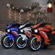 thumbnail image 4 of Motocicleta eléctrica YIYI para niños de 12V juguetes infantiles con manillar de competición asiento de PU color blanco, 4 of 11