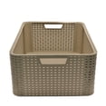thumbnail image 3 of Paquete De 2 Cajas Organizadoras Duras Tipo Rattan Beige, 3 of 5
