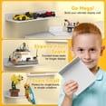 thumbnail image 5 of BlissBox White ABS Floating Display Shelves for Lego Building Bricks, Brick Storage for Kids Bedroom (6 Count), 5 of 10