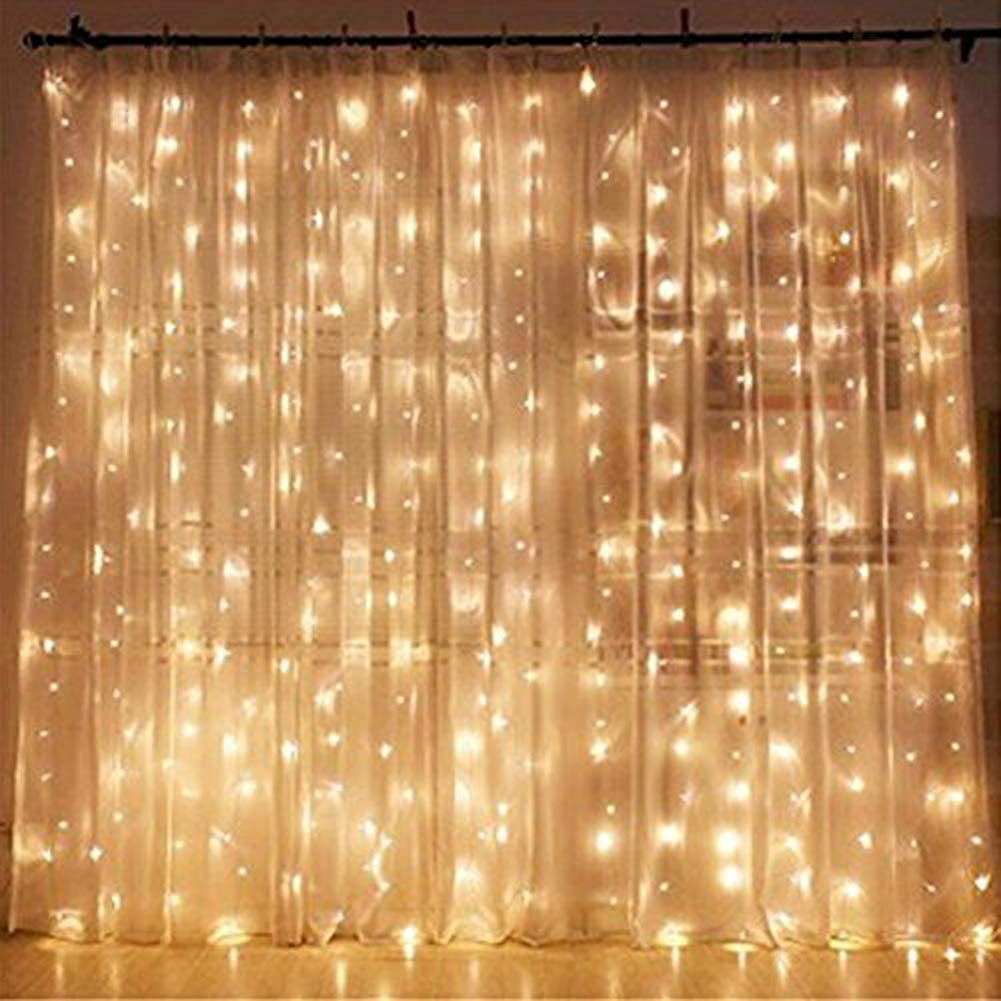Twinkle Star 300 LED Window Curtain String Light Wedding Party Home Garden Bedro 